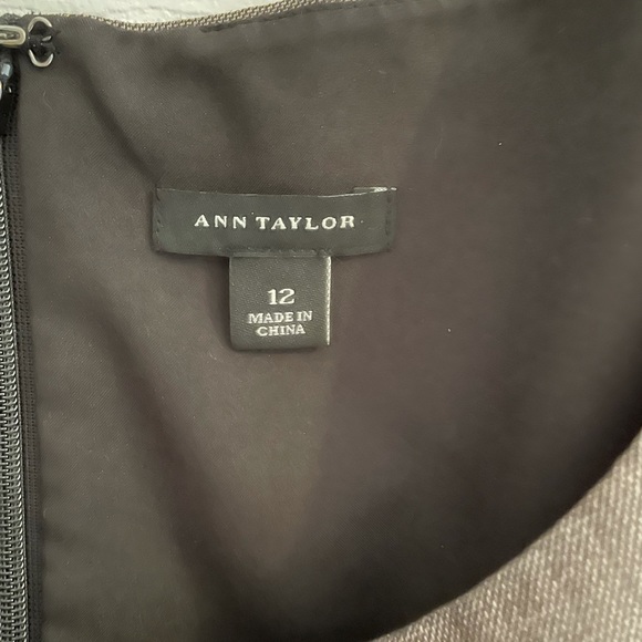 Ann Taylor Gray Grey Dress Size 12 - Picture 3 of 5